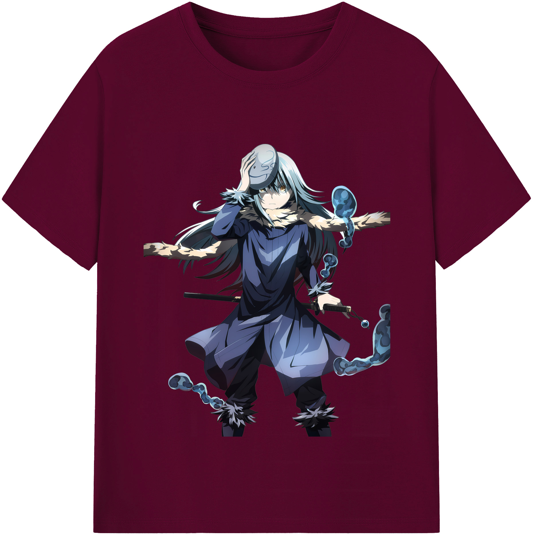 （画像用） 転スラ Regarding Reincarnated to Slime レディースカジュアルプリントTシャツ（綿100％）